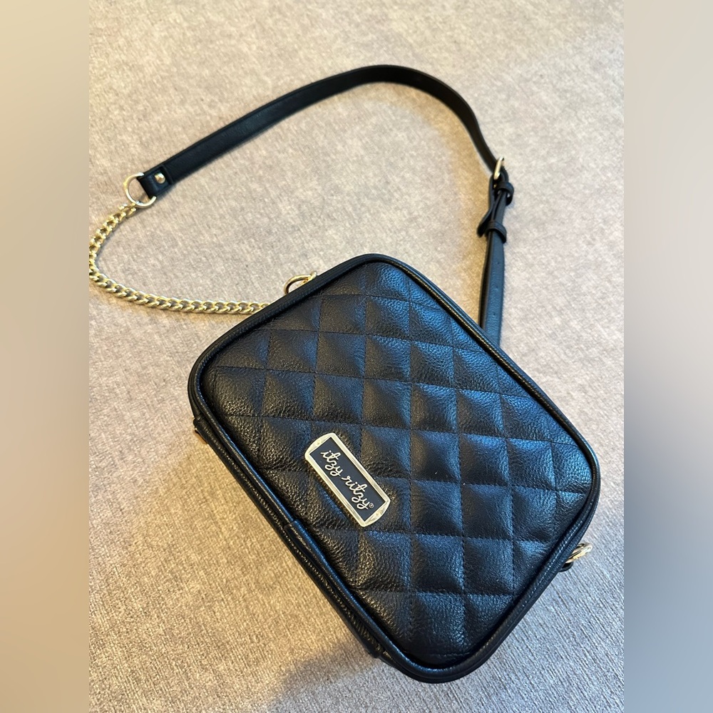 Itzy Ritzy Quilted Leather Diaper Bag Purse